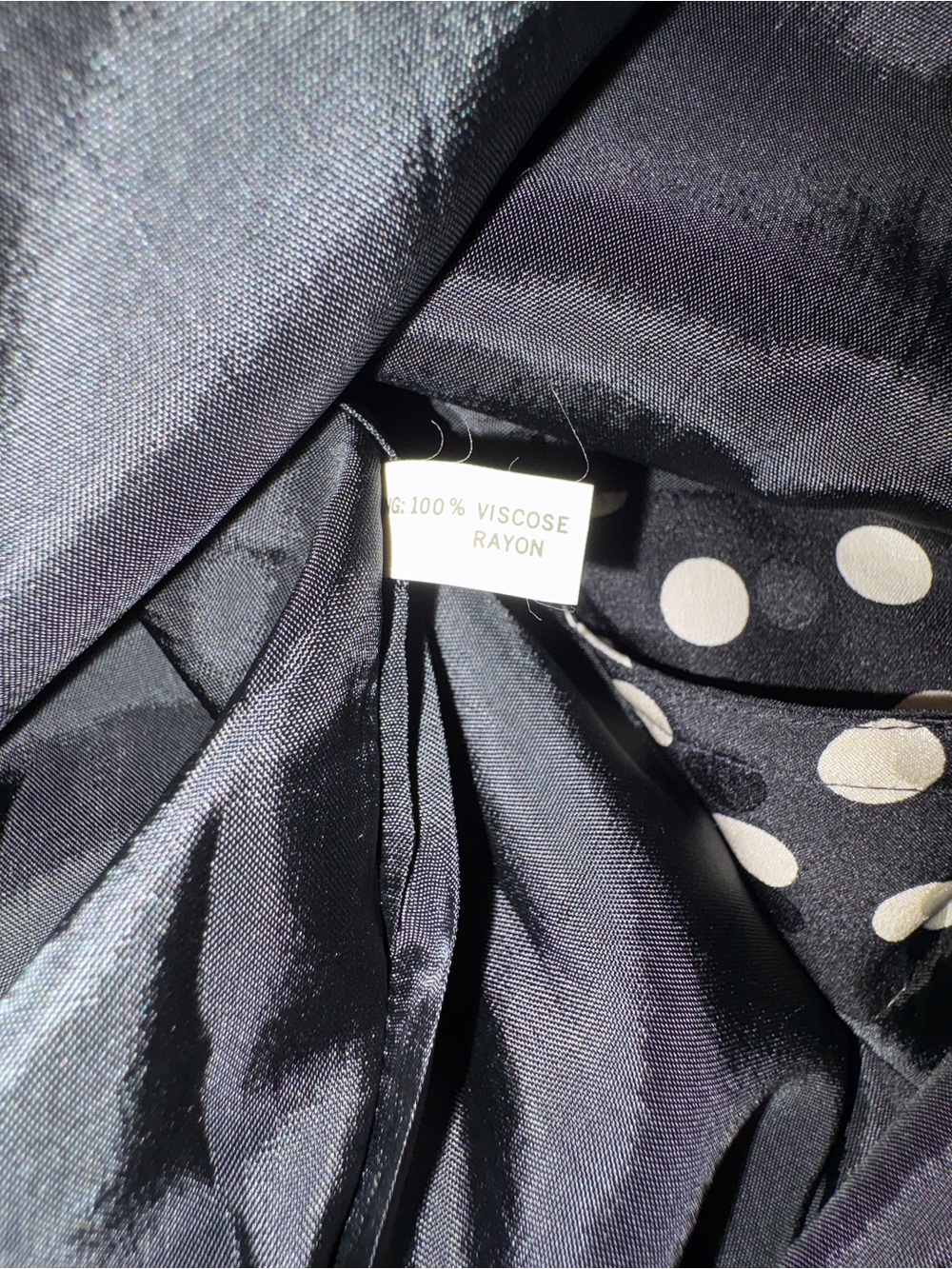 Adrianna Papell Black Sheath Dress with White Polka Dots - Picture 6 of 7